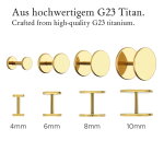 Matte Ohrstecker zum Schrauben (Fake Plug)