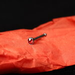 Nasenpiercing gerade - Stahl - Kristall