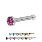 Nasenpiercing gerade - Titan - Kristall