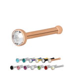 Nasenpiercing gerade - Titan - Kristall