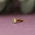 Nasenpiercing gerade - Titan - Kristall