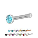 Nasenpiercing gerade - Titan - Kristall
