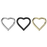 Segmentring Piercing - Klicker - Segmentklicker - Herz