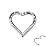 Segmentring Piercing - Klicker - Segmentklicker - Herz