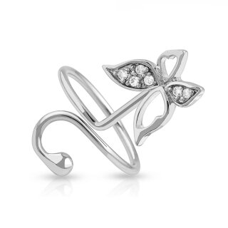 Ring - Nagelring - Schmetterling - Kristalle