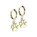 Edelstahl Creolen Ohrringe - Anhänger - Tatze