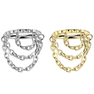 Segmentring Piercing - Klicker - Segmentklicker - Titan - Ketten