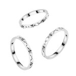 Ring - Edelstahl - Silber - Gravur - Kreuze