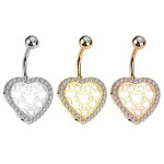 Piercing Banane - Herz - Kristalle