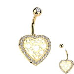 Piercing Banane - Herz - Kristalle