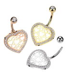 Piercing Banane - Herz - Kristalle