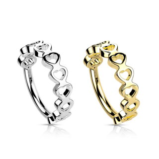 Segmentring Piercing - Segmentklicker - Herzen