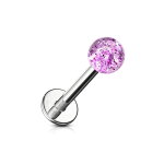 Piercing Labret - Stahl - Glitzer