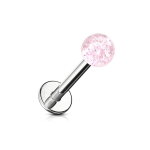 Piercing Labret - Stahl - Glitzer