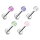 Piercing Labret - Stahl - Glitzer