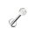Piercing Labret - Stahl - Glitzer