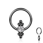 Piercing Klemmring - Kristall - Verzierung