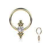 Piercing Klemmring - Kristall - Verzierung