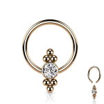 Piercing Klemmring - Kristall - Verzierung