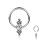 Piercing Klemmring - Kristall - Verzierung