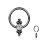 Piercing Klemmring - Kristall - Verzierung