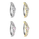 Piercing Banane - Spange - Kristalle - Herz