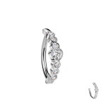 Piercing Banane - Spange - Kristalle - Herz