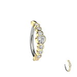 Piercing Banane - Spange - Kristalle - Herz
