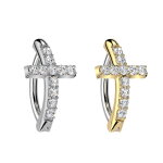 Piercing Banane - Spange - Kreuz - Kristalle
