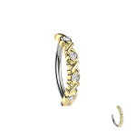 Piercing Banane - Spange - Kristalle - X