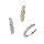 Piercing Banane - Spange - Kristalle - X