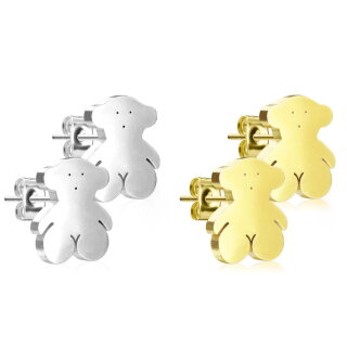 Edelstahl Ohrstecker - Teddy