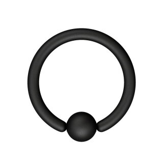Piercing Klemmring - Schwarz - Matt