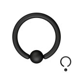 Piercing Klemmring - Schwarz - Matt