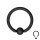 Piercing Klemmring - Schwarz - Matt