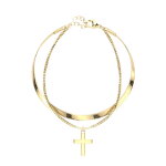 Armband - 2 Ketten - Kreuz