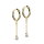Edelstahl Creolen Ohrringe - Gold - Kette - Kristall