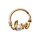 Piercing Ring - Continuous Ring - Gold - Love