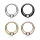 Segmentring Piercing - Klicker - Segmentklicker - Breit - Kristall