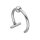 Ear Cuff - Silber - 1 Ring - Kugel