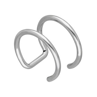 Ear Cuff - Silber - 2 Ringe