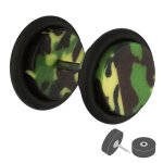 Piercing Fake Plug - Kunststoff - Camouflage