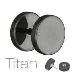 Piercing Fake Plug - Titan - Schwarz