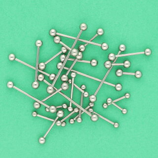 Treuheld Hufeisen Piercing – 1,0 Mm, Silber, Chirurgenstahl, Mit Kugeln, 8 Größen
