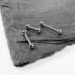 Piercing Stab - Stahl - Silber - 1.6mm