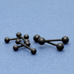 Piercing Stab - Stahl - Schwarz - 1.0mm