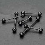 Piercing Stab - Stahl - Schwarz - 1.2mm