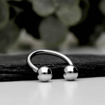 Piercing Hufeisen - Stahl - Silber - 1.2mm