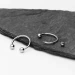 Piercing Hufeisen - Stahl - Silber - 1.0mm