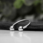 Piercing Hufeisen - Stahl - Silber - 1.0mm